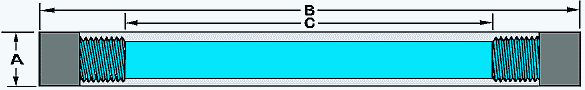 dimensional drawing of double cylinder tank level indicator